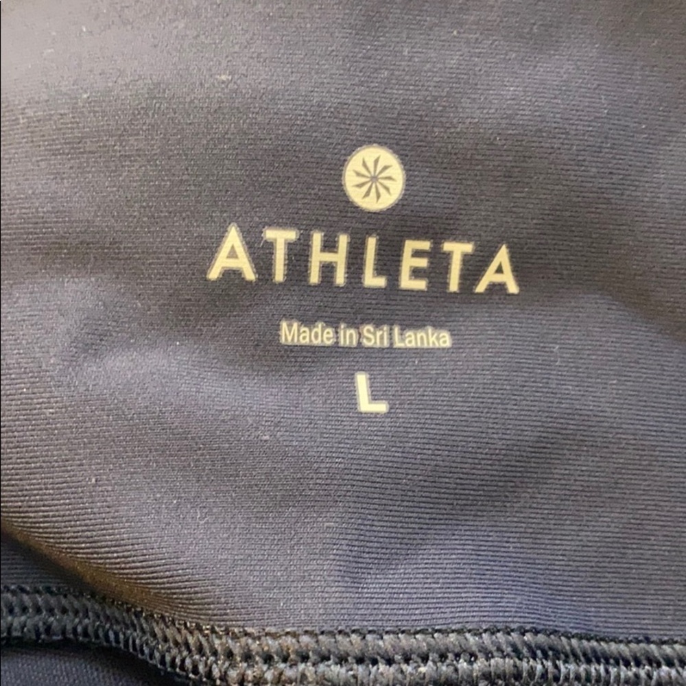 Athleta Blue Workout Leggings Size L - Picture 7 of 8